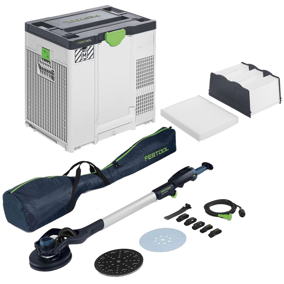 Festool PLANEX LHS 2-M 225 EQ 230V GB Long-Reach Sander - 577357 With SYS-AIR M 230V GB Air purifier - 577785