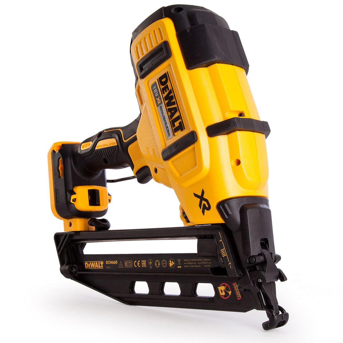 Dewalt DCN660N 18V XR Brushless 16G Second Fix Angled Finish Nailer Body Only