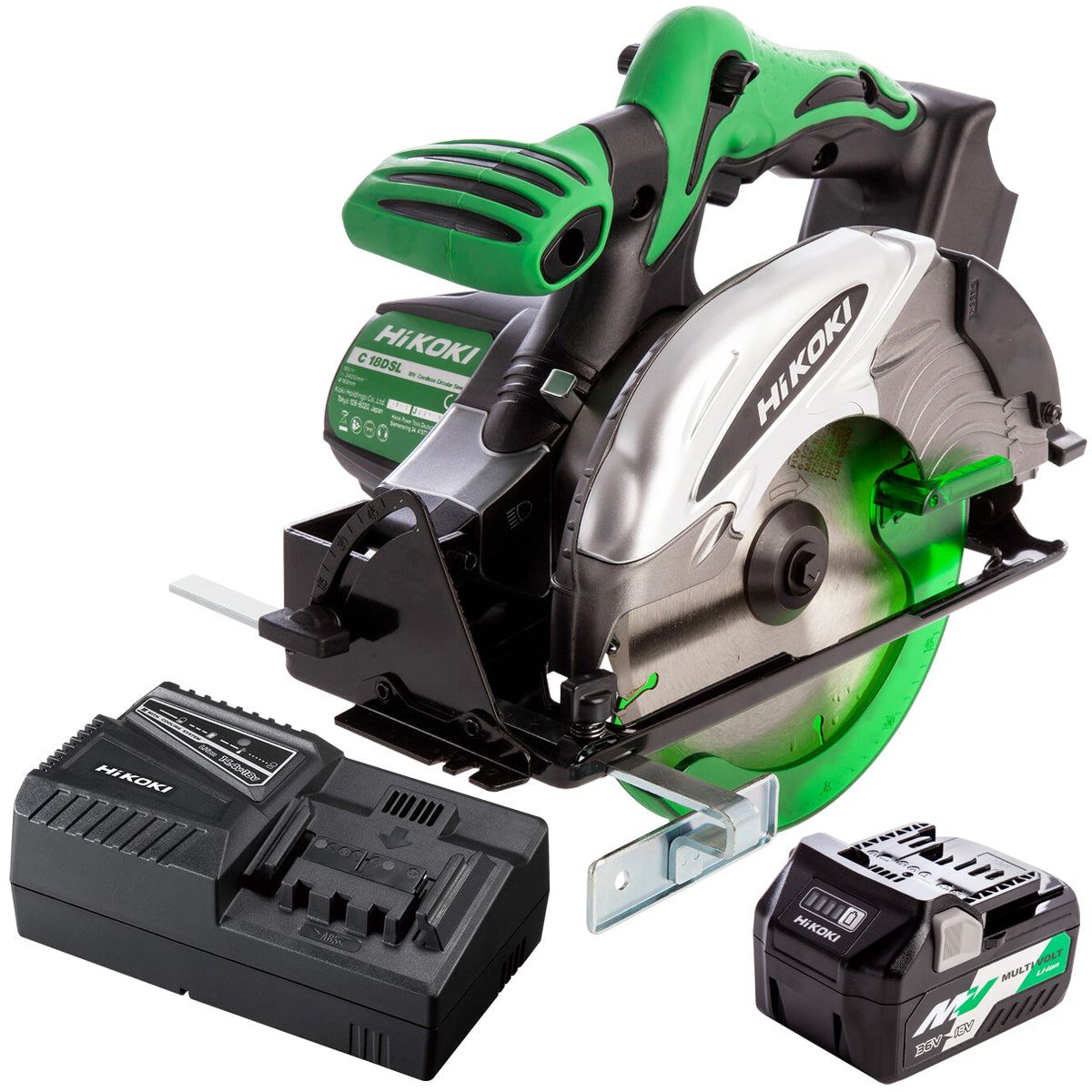 Hikoki C18DSL 18V 165mm Cordless Circular Saw with 1 x 2.5Ah/5.0Ah Battery & Smart Charger