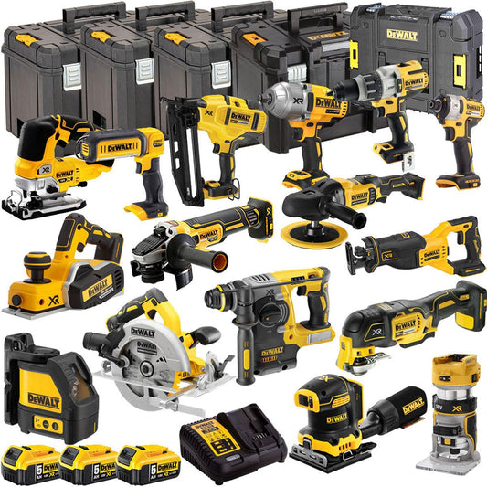 Dewalt 18V 16 Piece Power Tool Kit with 3 x 5.0Ah Batteries DEWKIT23