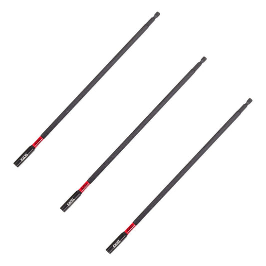 Excel 300mm Magnetic Impact Bit Holder with Blister Card Pack of 3