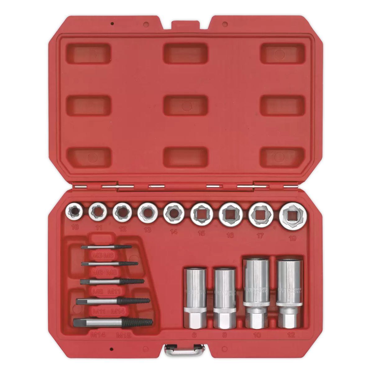Sealey AK751 Bolt Stud & Screw Extractor Set 18pc