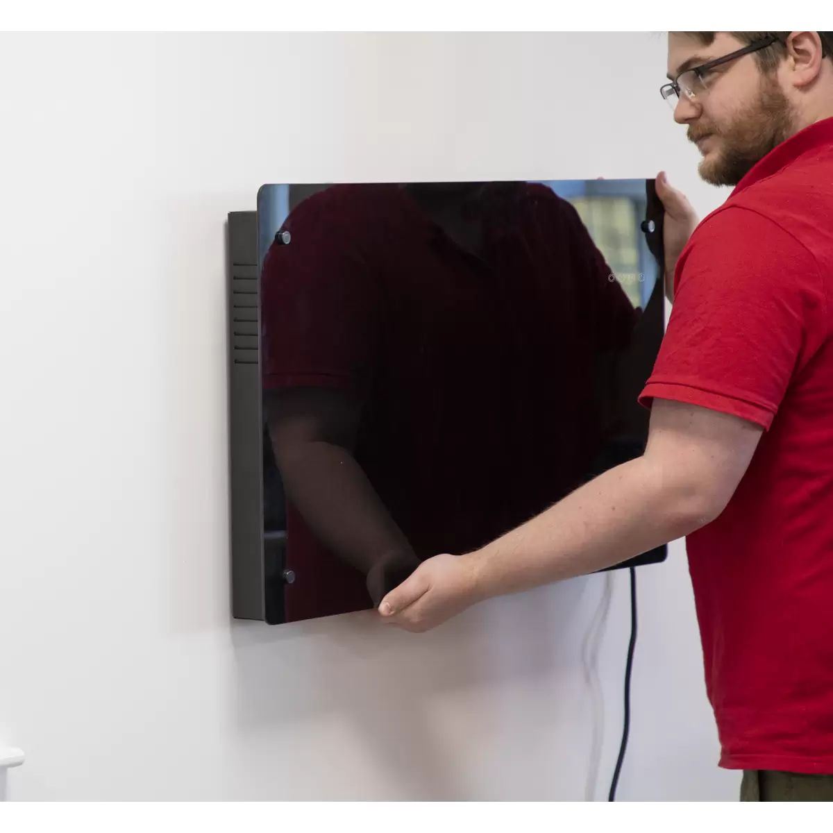 Sealey DH139 Baridi Electric Glass Panel Heater Black Remote Control & Wi-Fi 2000W