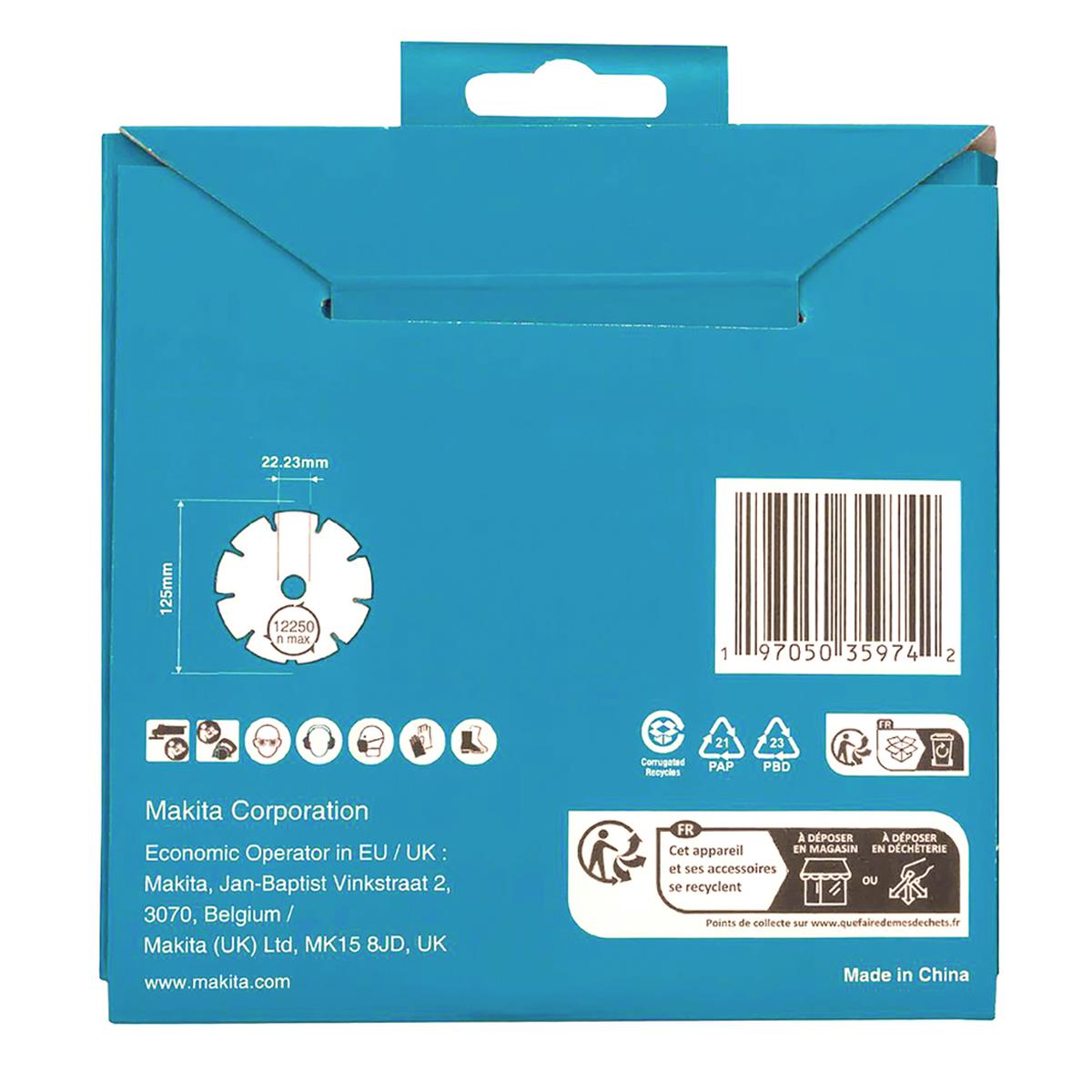 Makita D-80086 125mm Universal Dry/Wet Segmented Diamond Blade