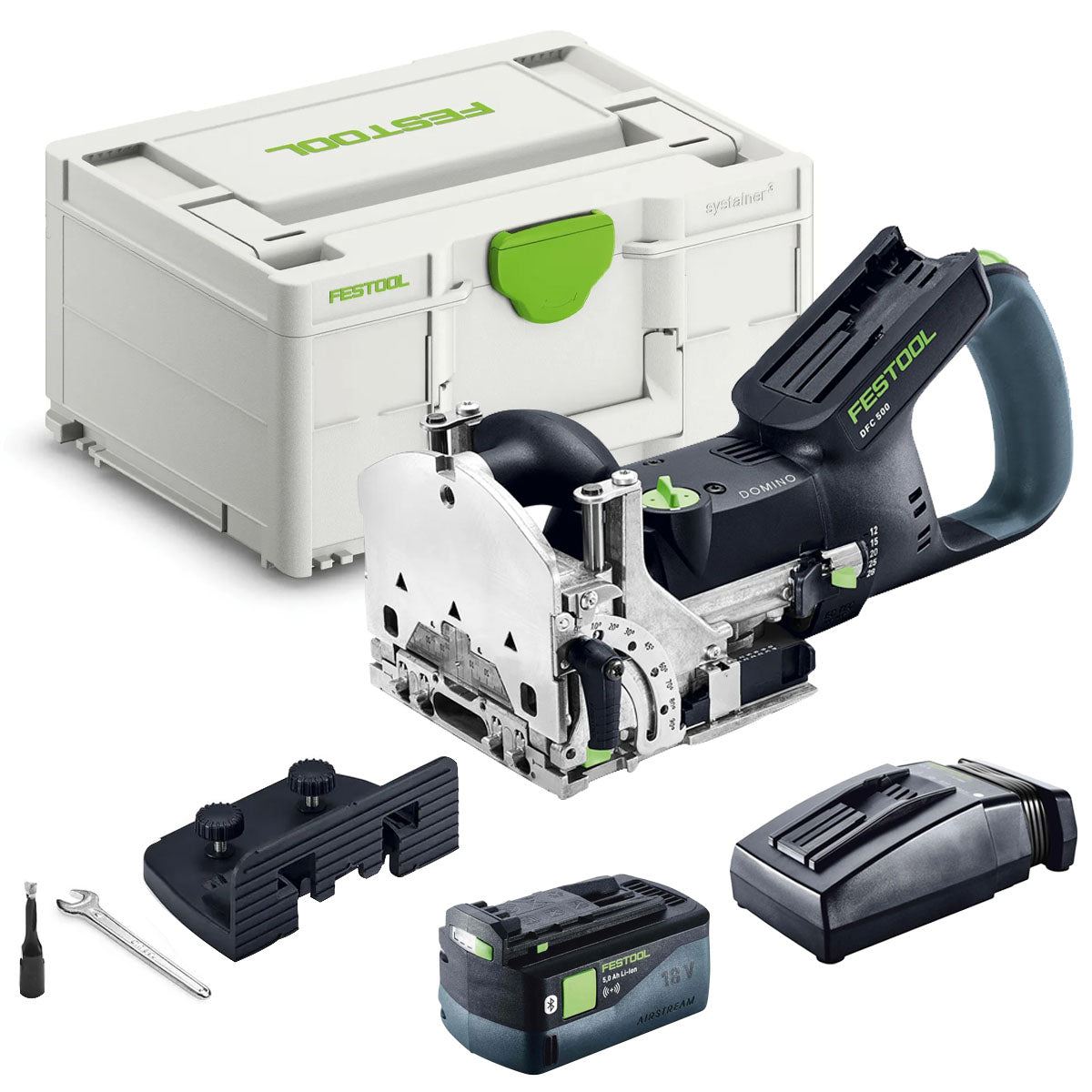 Festool DFC 500 E-Basic 18V DOMINO Joining Machine with 1 x 5.0Ah Battery Charger & Case