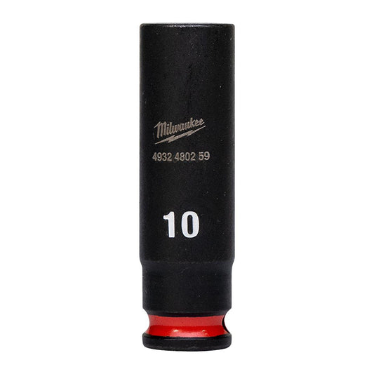 Milwaukee 10mm Shockwave Impact Duty 1/4" Drive Deep Impact Socket 4932480259