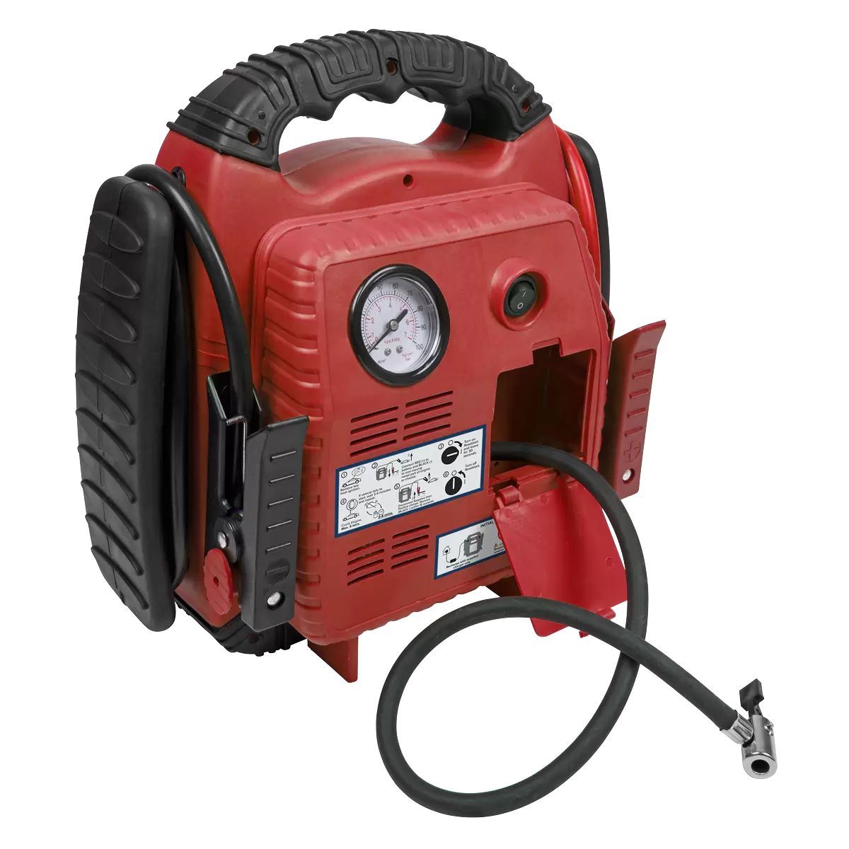 Sealey RS132 12V Road Start Emergency Power Pack with Air Compressor