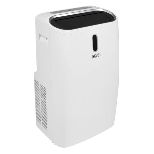 Sealey SAC16000 Portable Air Conditioner/Dehumidifier/Air Cooler/Heater with Window Sealing Kit
