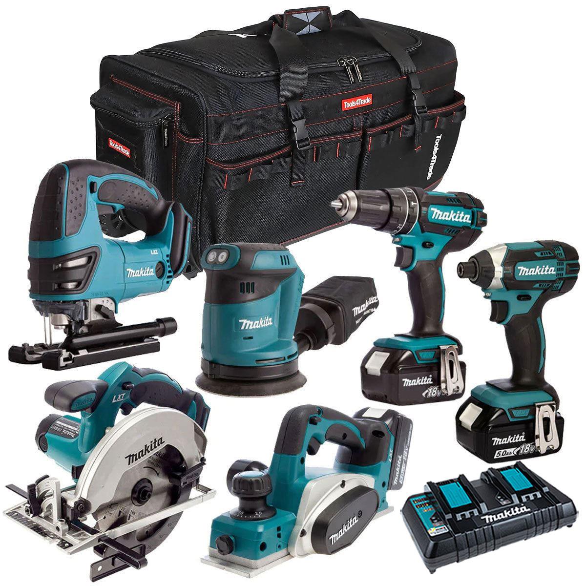 Makita 18V 6 Piece Tool Kit with 3 x 5.0Ah Batteries & Charger T4TKIT-3381