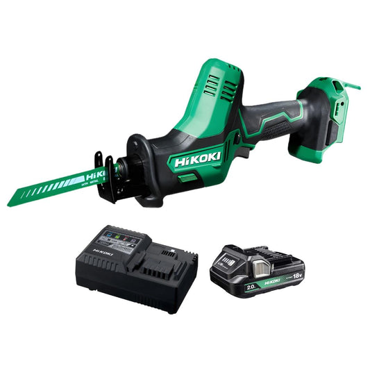 HiKOKI CR18DAJ4Z 18V Compact Reciprocating Saw With 1 x 2.0Ah Battery & Charger