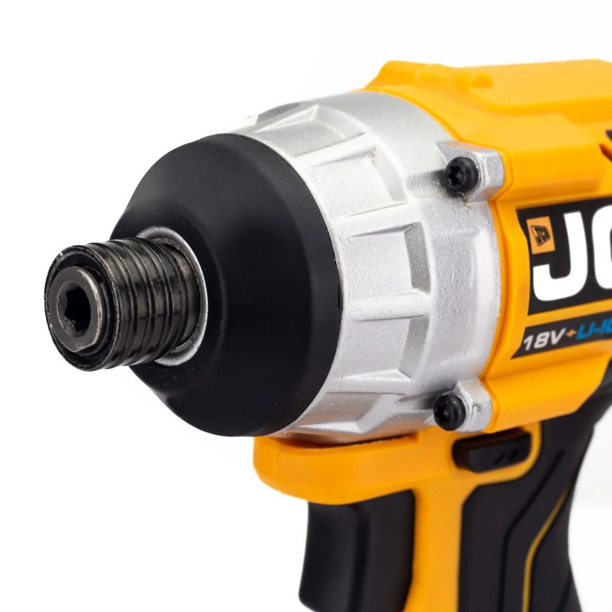 JCB 21-18BL3PK-5 18V Brushless Combi Drill, Impact Driver & Hammer Drill Kit With 2 x 5Ah Li-Ion Batteries, Charger & Kit Bag