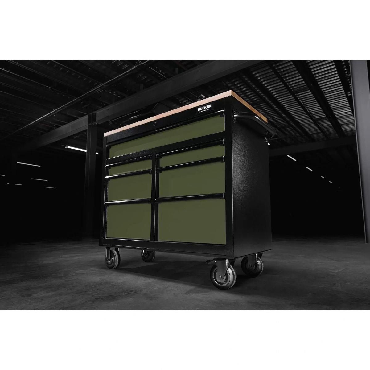 Draper B100-41GR/FSC BUNKER 7 Drawer Workbench Roller Tool Cabinet, 41 Inch Green 27209