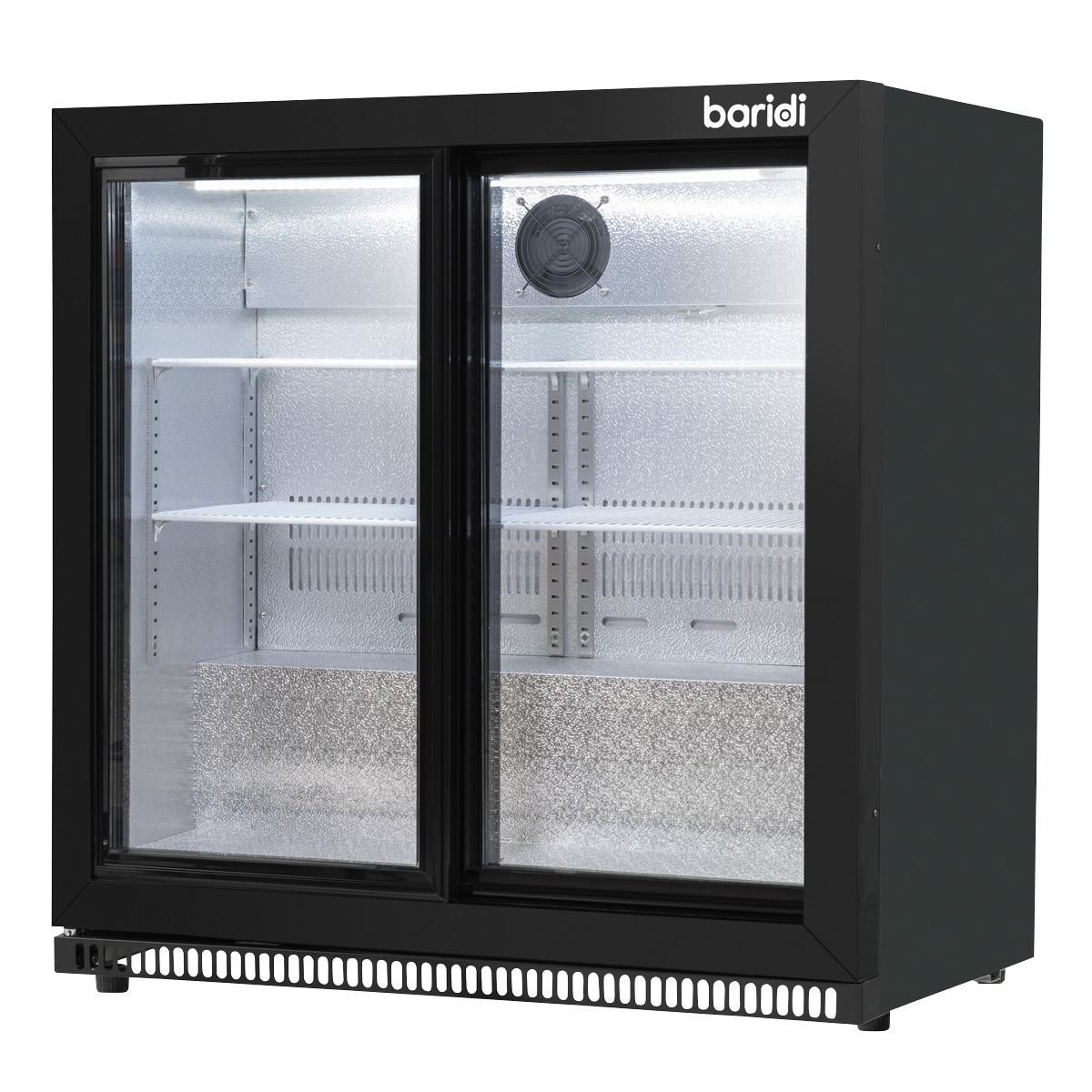 Sealey DH273 Baridi Double Sliding Door Back Bar Drinks Fridge/Cooler, 190L Capacity, 262 Cans
