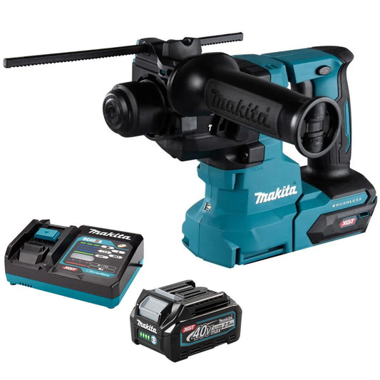 Makita HR010GZ 40V Max XGT Brushless SDS-PLUS Rotary Hammer Drill with 1 x 2.5Ah Battery & Charger