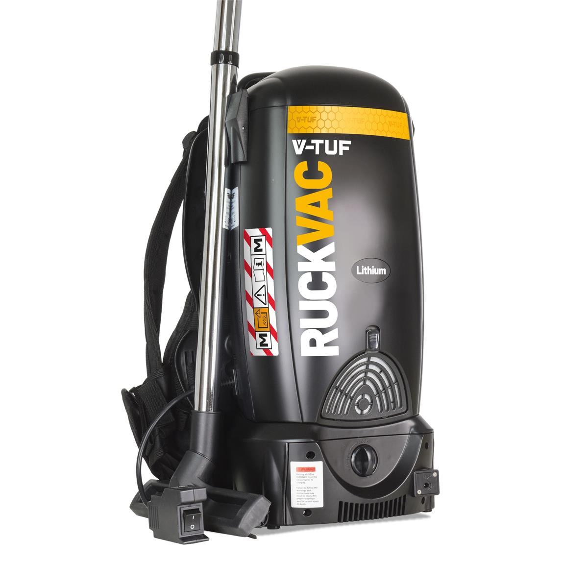 V-TUF RUCKVAC-ION HSV 500W Cordless M-Class Rated Backpack Vacuum Cleaner with Lung Safe Hepa Filtration