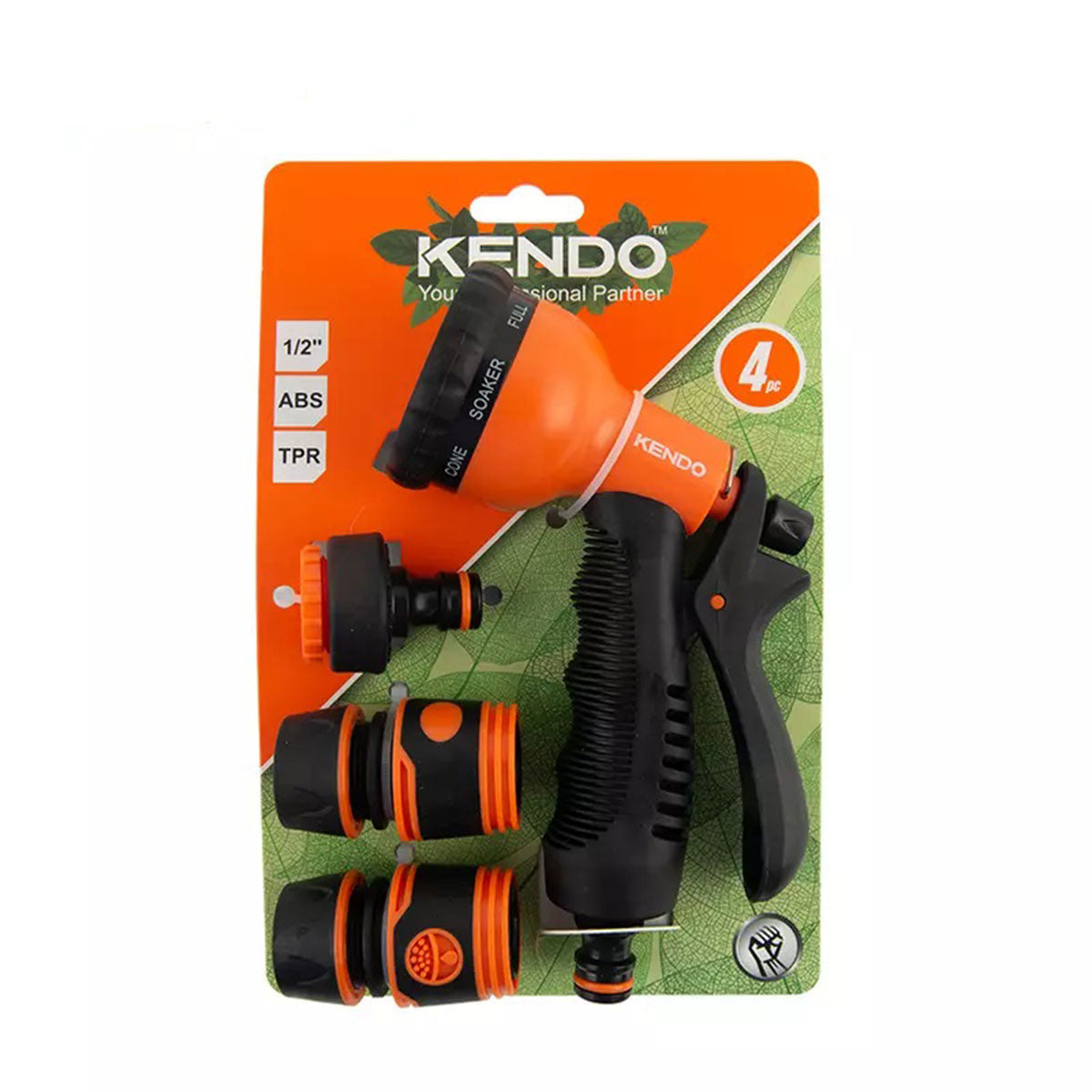 Kendo 8-Pattern Plastic Spray Gun Set 4 Piece