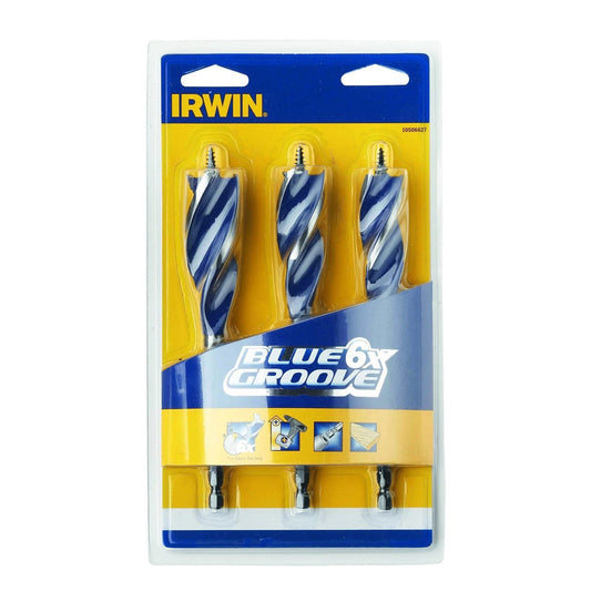 Irwin 20-25mm Blue Groove 6X Wood Drill Bit Set Of 3 Piece IRW10506627
