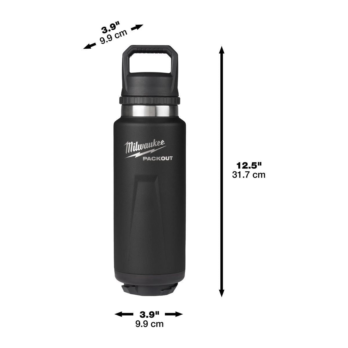 Milwaukee Packout 1065ml Chug Lid Bottle Black 4932493468