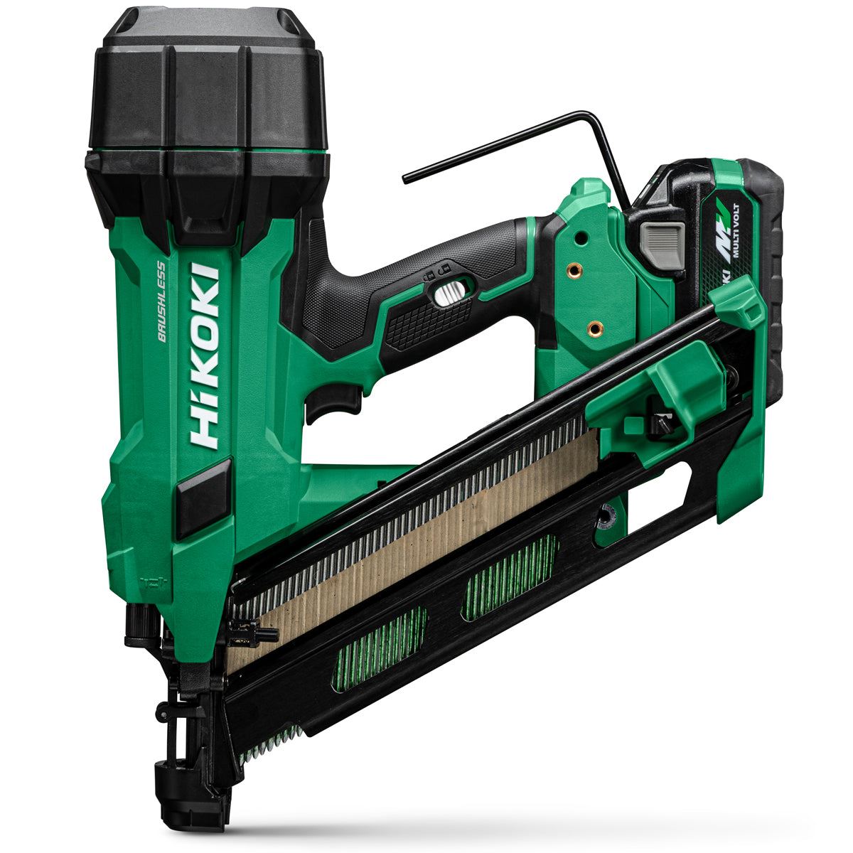 Hikoki NR1890DCAJPZ 18V Brushless 2nd Generation 90mm Clipped Head Framing Nailer with 2 x 5.0Ah Battery Charger & Case