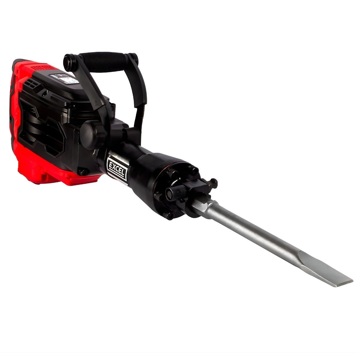 Excel 1700W 55J Hex Shank Demolition Hammer 230V with Case & Chisels Item Condition Damaged Box