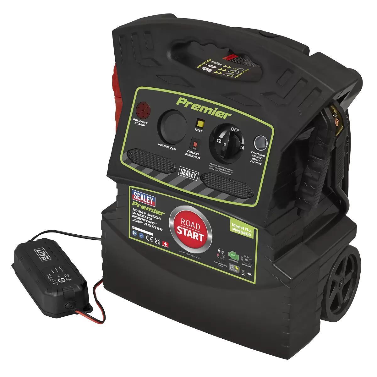 Sealey PRS6400 Premier 12/24V Wheeled Road Start Jump Starter 6400A