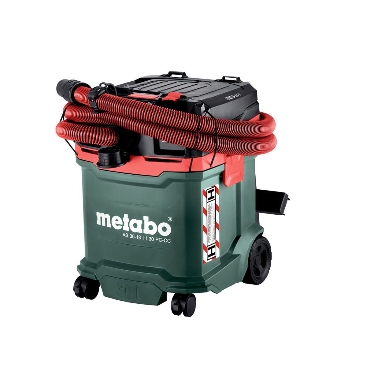 Metabo AS 36-18 H 30 PC-CC 18V H-Class Vacuum Cleaner with 1 x 4.0Ah Battery & Charger