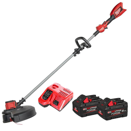 Milwaukee M18BLLT-0 18V Brushless Line Trimmer With 2 x 8.0Ah Battery & Charger