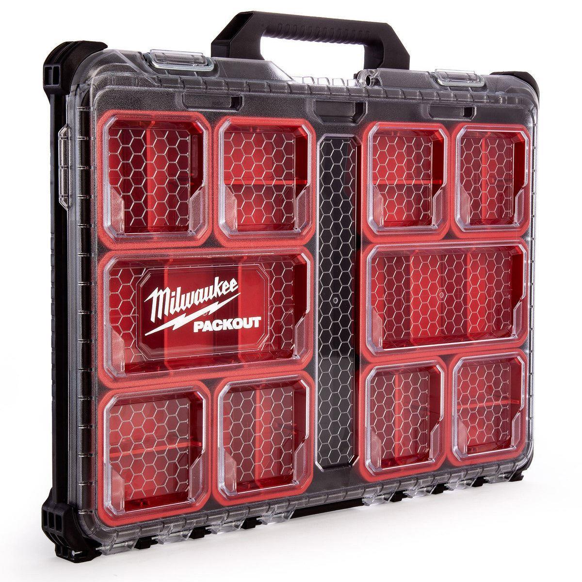 Milwaukee Packout Trolley Toolbox 3 Piece Set With Slim Organiser Case