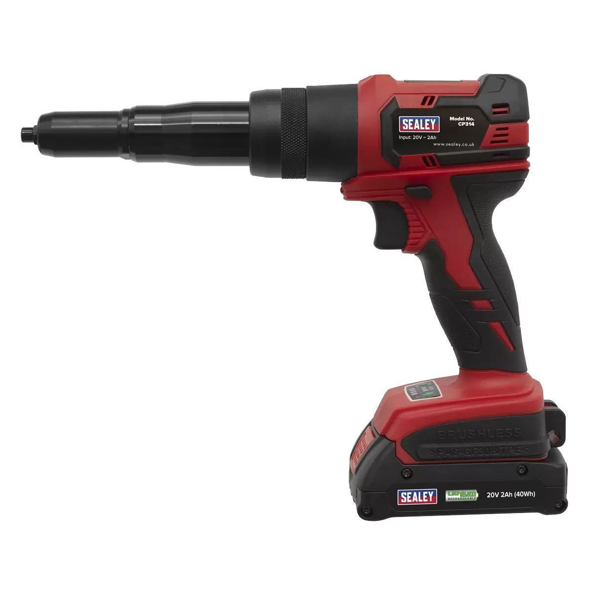 Sealey CP314 Cordless Riveter 20V 2Ah Lithium-ion