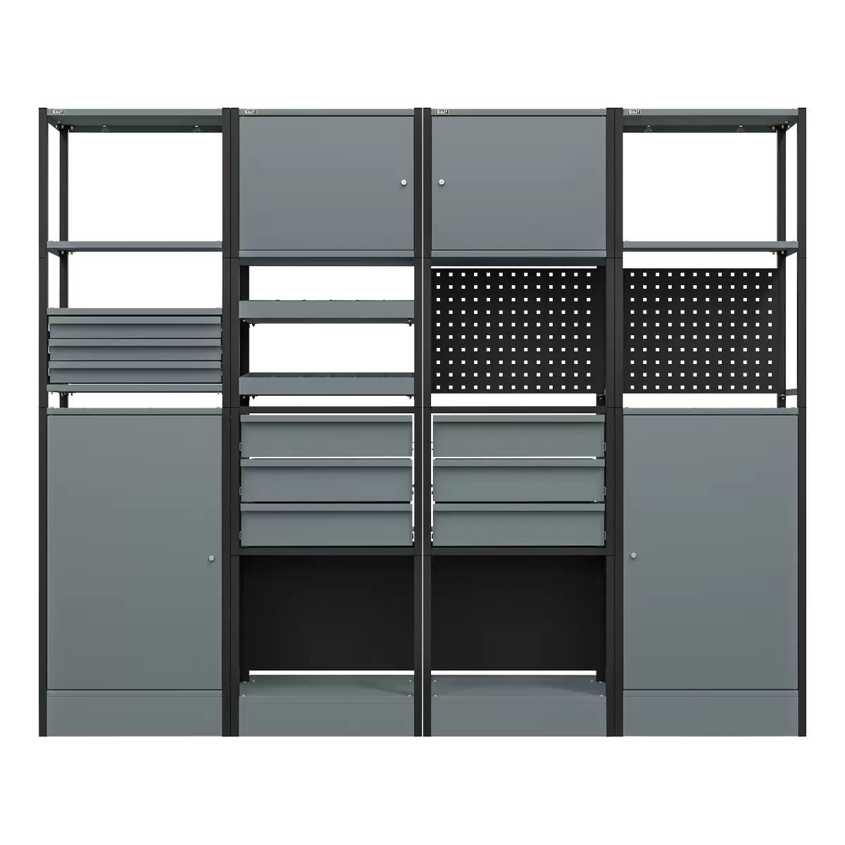 Sealey APMRSTACK2 Modular Racking System Combo 2.32m Durable and Versatile Storage Solution for Workshop
