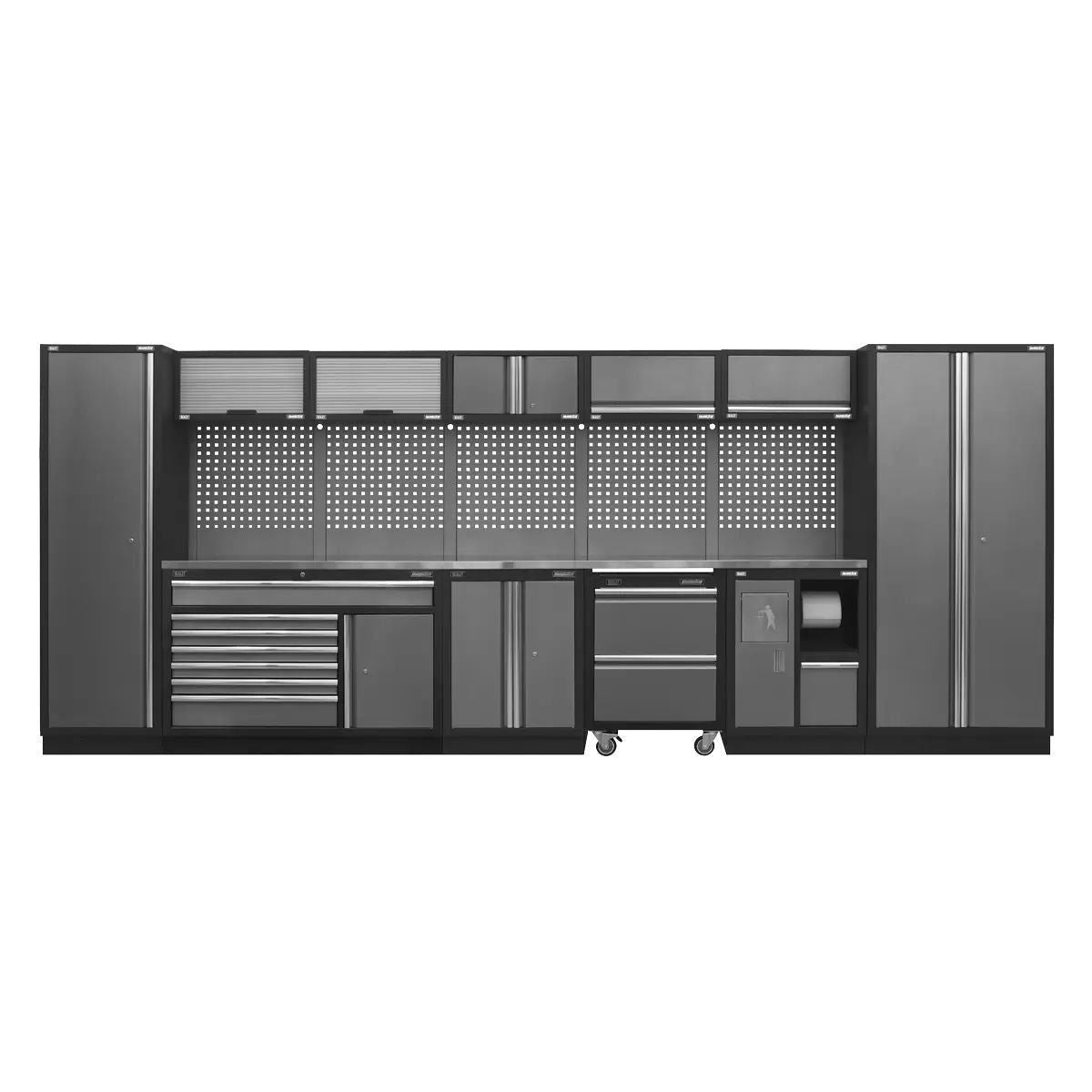 Sealey APMSSTACK15SS Superline PRO 4.9m Storage System Stainless Worktop