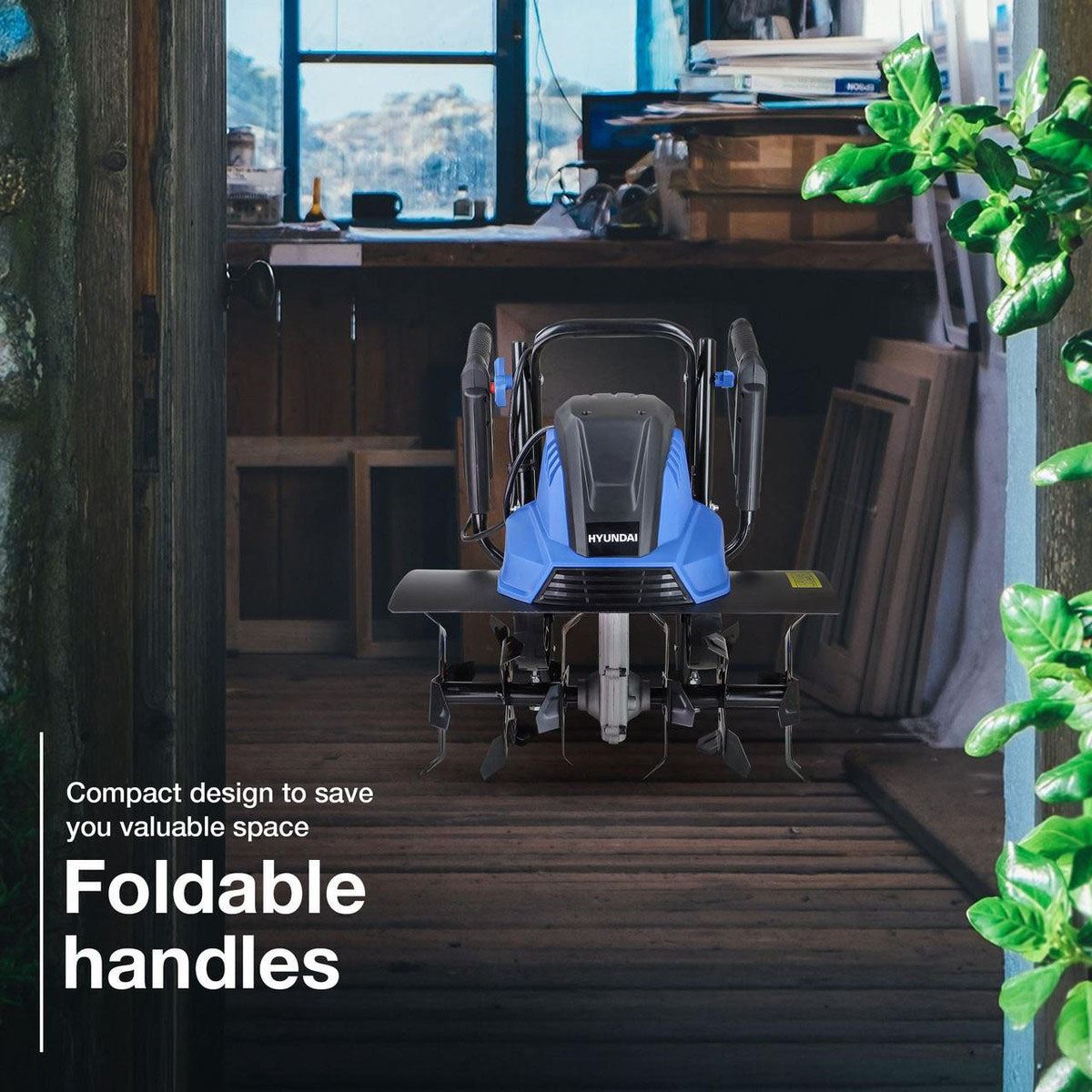 Hyundai HYT1500E 45cm Electric Garden Tiller Cultivator Rotovator and Rototiller 4 x 6 Blades 230V/1500W