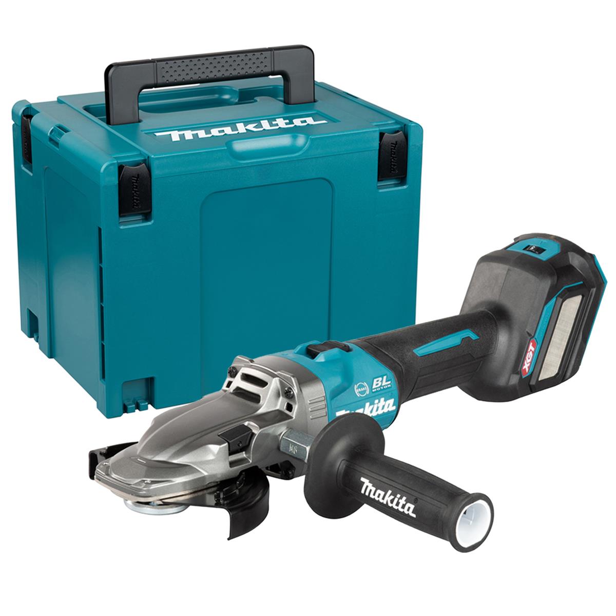 Makita GA055GZ01 40V Max XGT Brushless Angle Grinder with 1 x 5.0Ah Battery Charger & Case