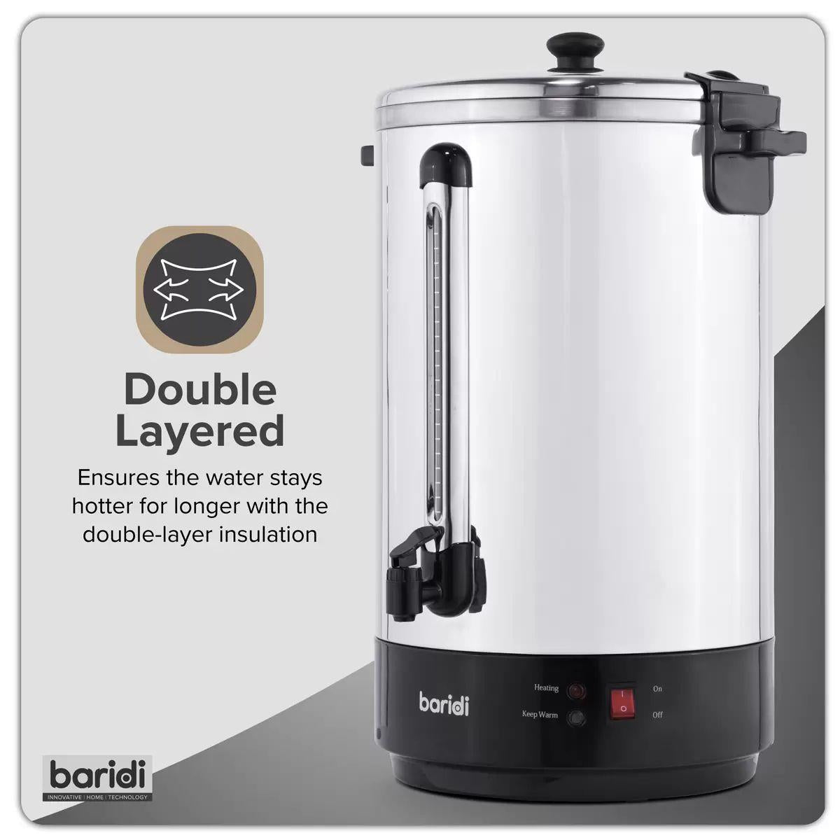 Sealey DH388 Baridi Hot Water Boiler, Tea Urn 30L Capacity Stainless Steel 240V