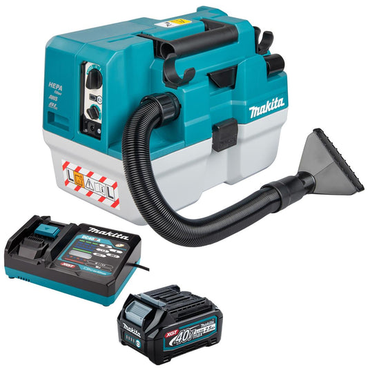 Makita VC013GLZ03 40V Max XGT Brushless Vacuum Cleaner with 1 x 2.5Ah Battery & Charger