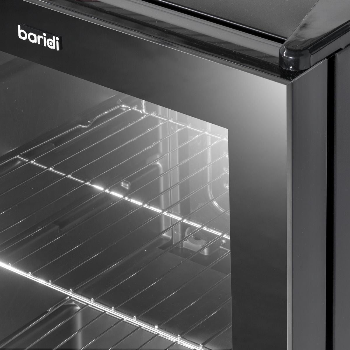 Sealey DH62 Baridi Drinks Fridge with LED Light & Glass Door 60L Black