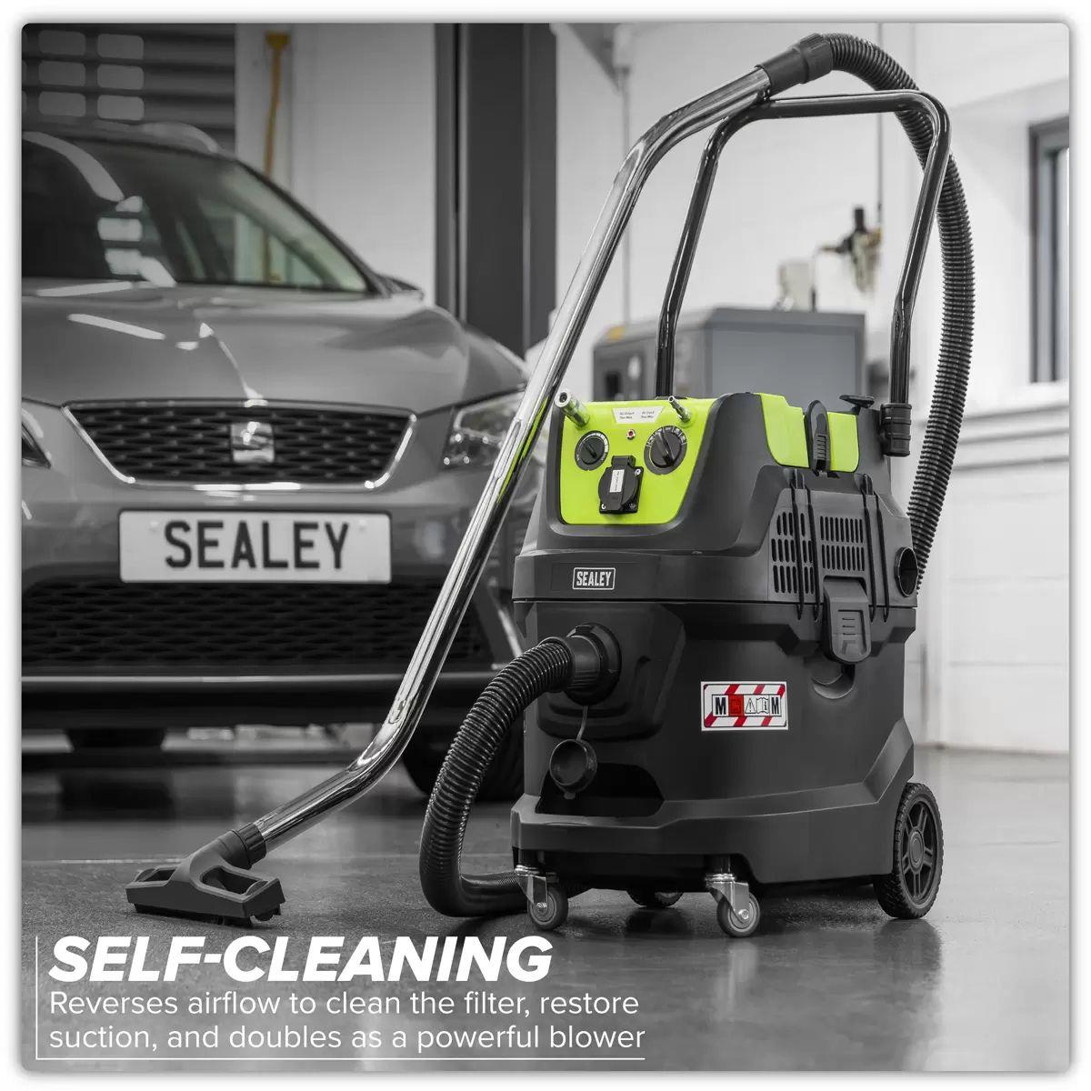 Sealey PC400MA M Class Dust-Free Industrial Wet & Dry Vacuum Cleaner 40L with Autostart for Air 1600W/230V