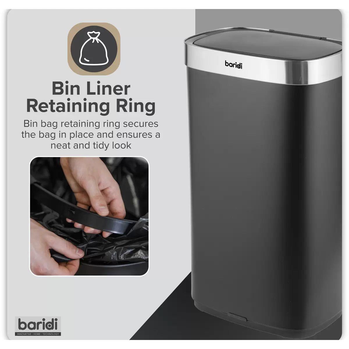 Sealey DH283 Baridi Sensor Bin 80L Black/Stainless Steel
