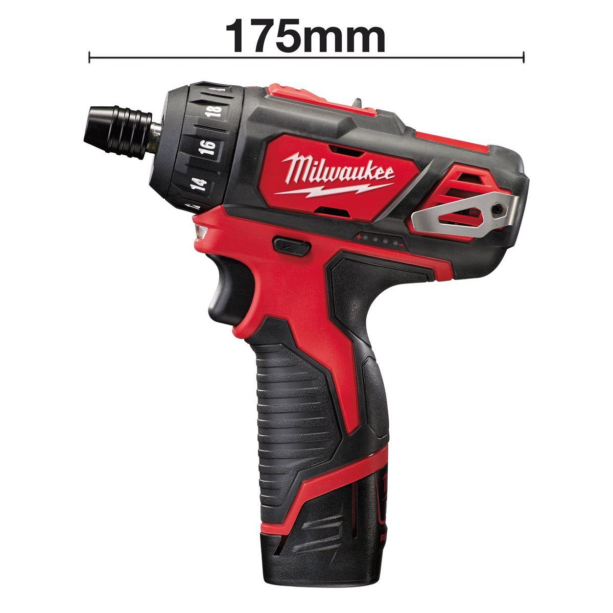 Milwaukee M12BD-202C 12V Sub Compact Screwdriver with 2 x 2.0Ah Battery Charger & Case 4933443885
