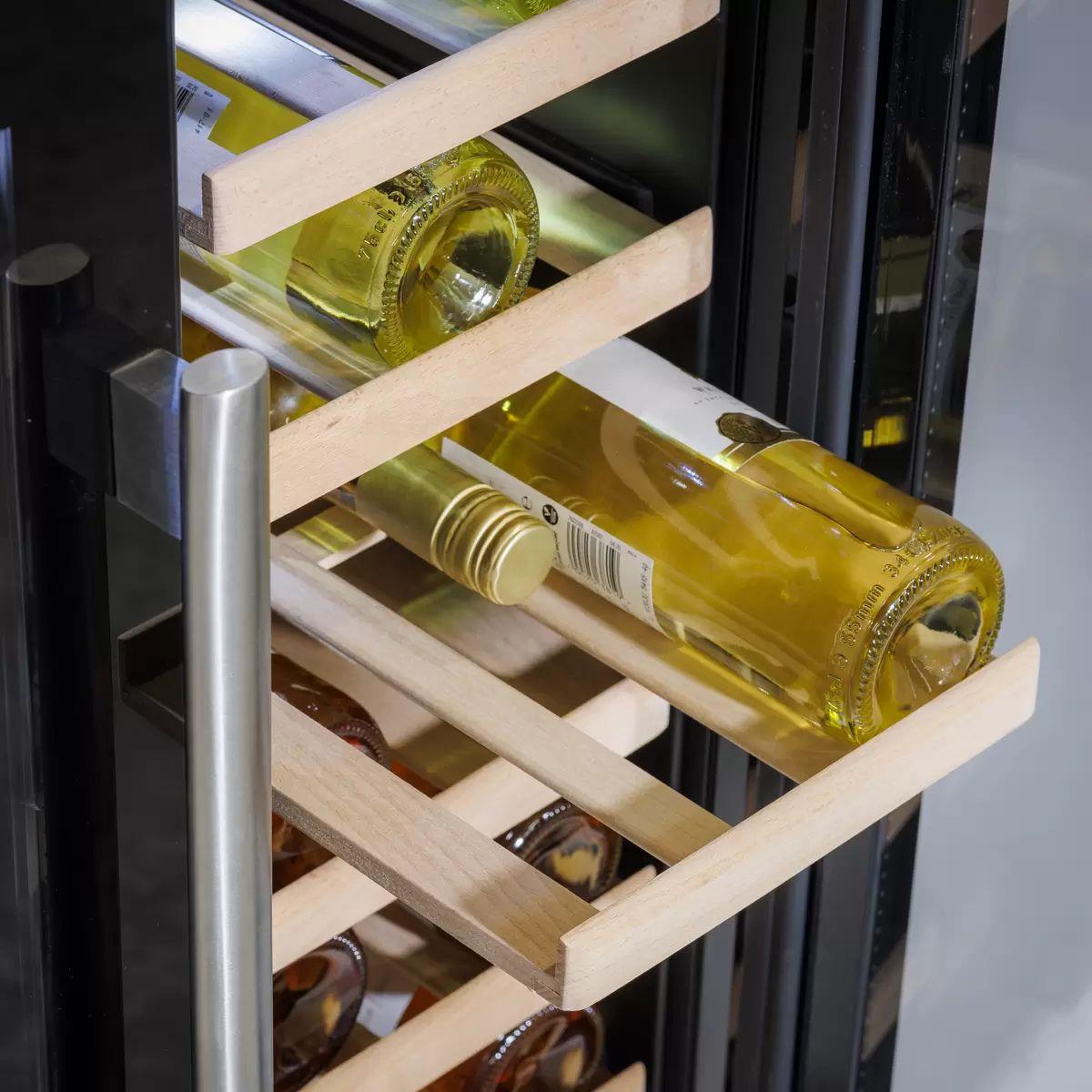 Sealey DH96 Baridi 40 Bottle/120 Can Dual Zone Undercounter/Freestanding Wine & Drinks Fridge Black 230V