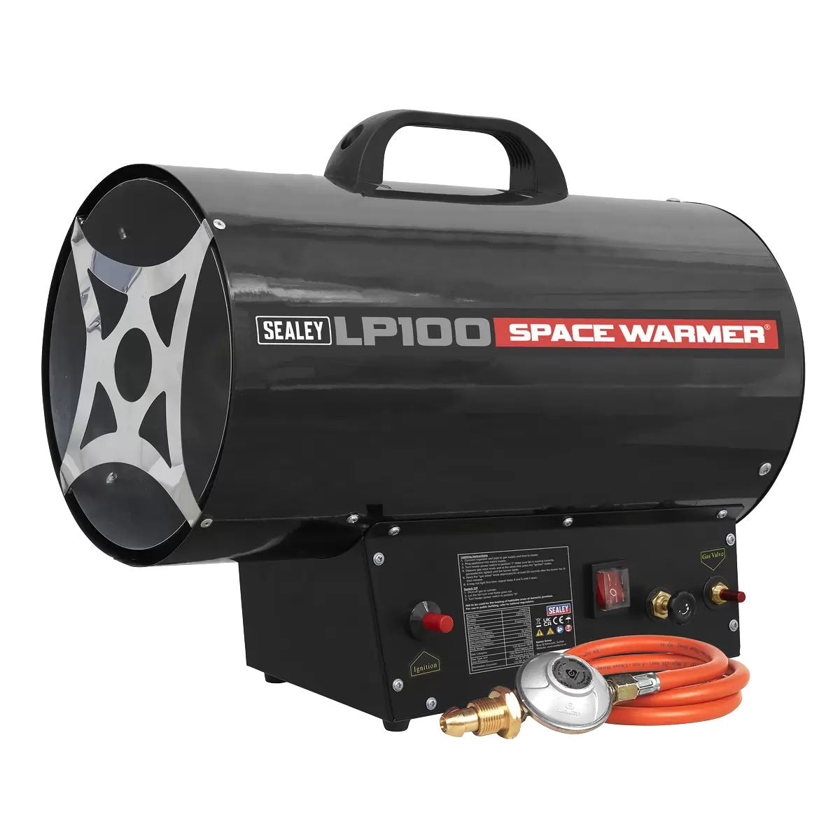 Sealey LP100 Space Warmer Propane Heater, High Efficiency, Ideal for Workshops and Garages 230V