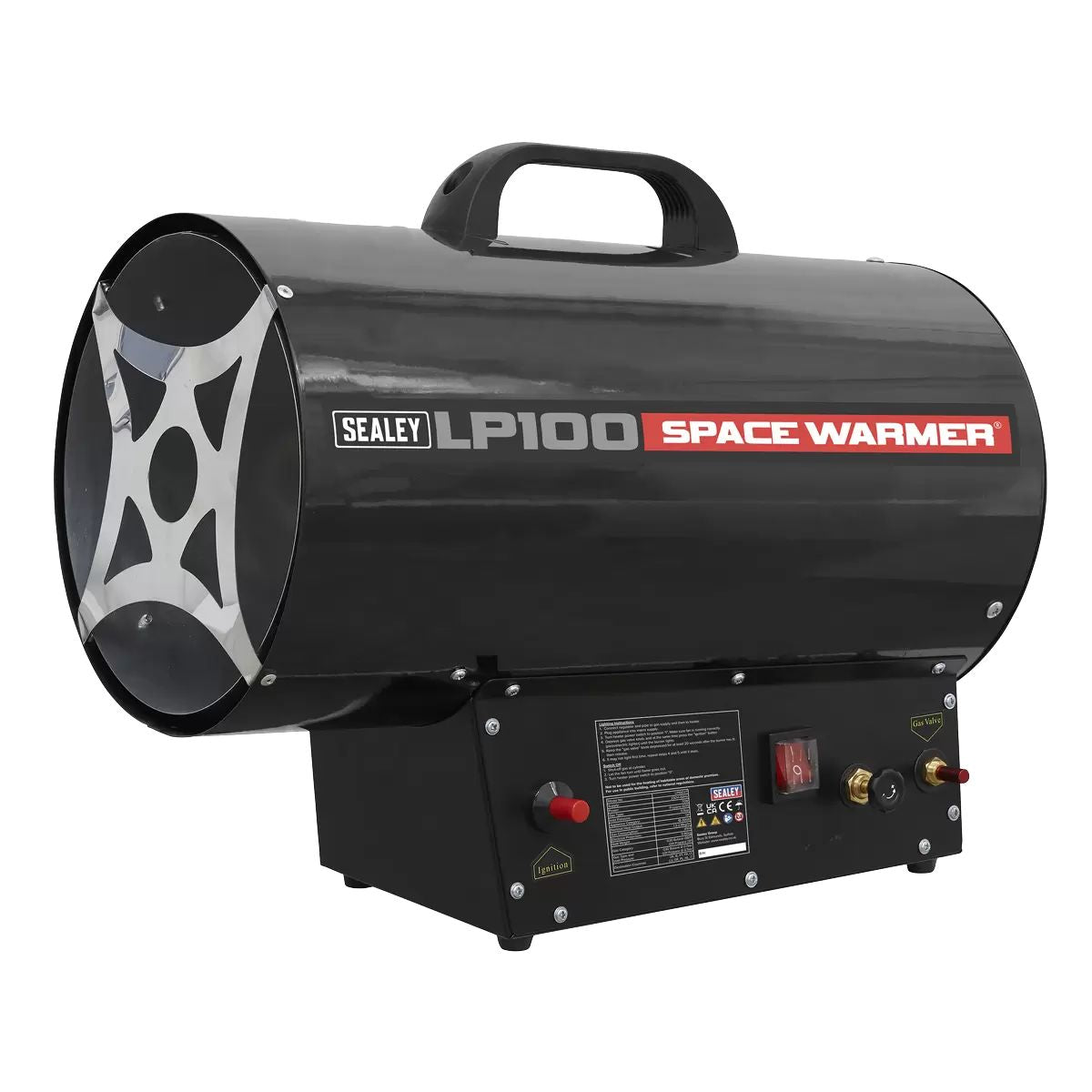 Sealey LP100 Space Warmer Propane Heater, High Efficiency, Ideal for Workshops and Garages 230V