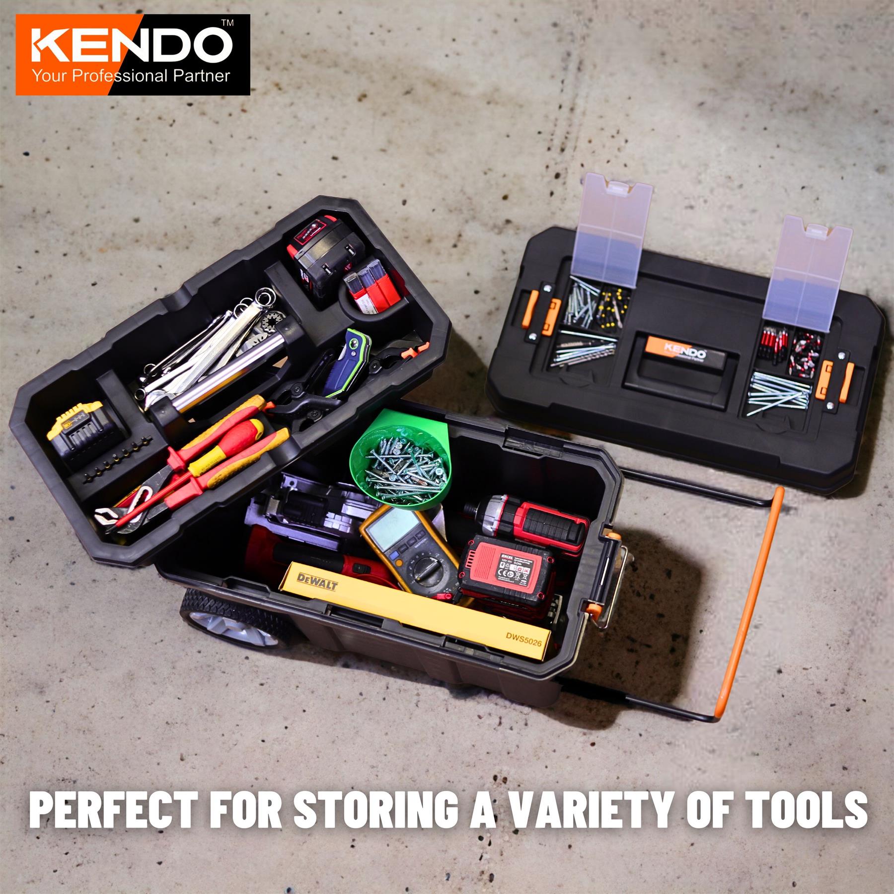 Kendo Mobile Tool Box with 2 Organizers