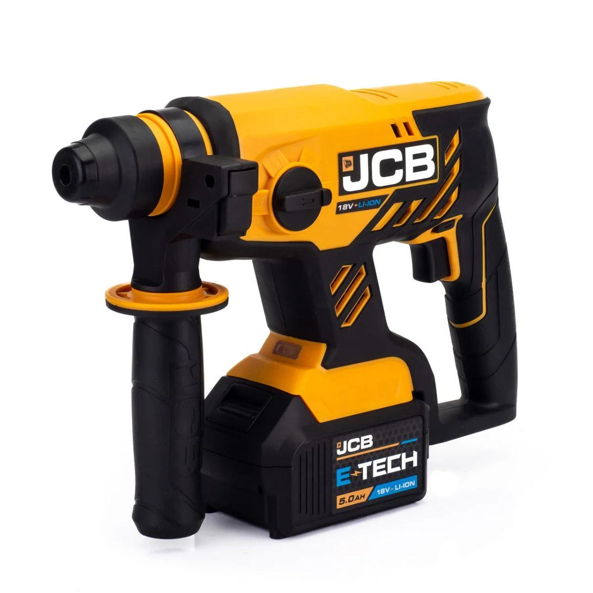 JCB 21-18BL3PK-5 18V Brushless Combi Drill, Impact Driver & Hammer Drill Kit With 2 x 5Ah Li-Ion Batteries, Charger & Kit Bag