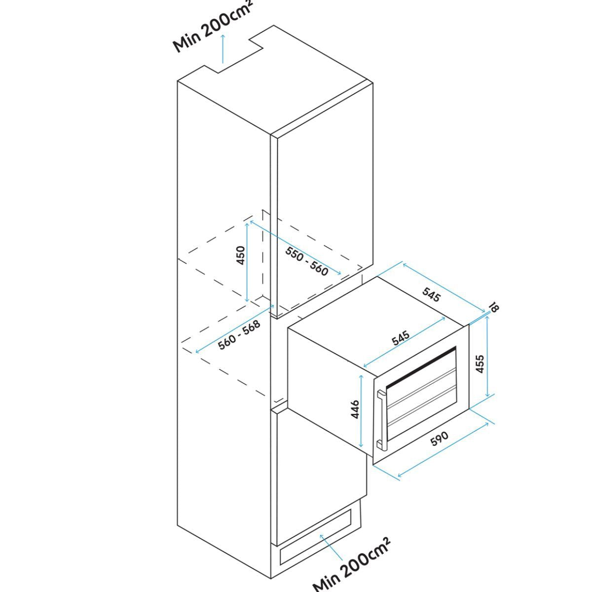 Sealey DH205 Baridi 28 Bottle Fridge & Cooler 60cm