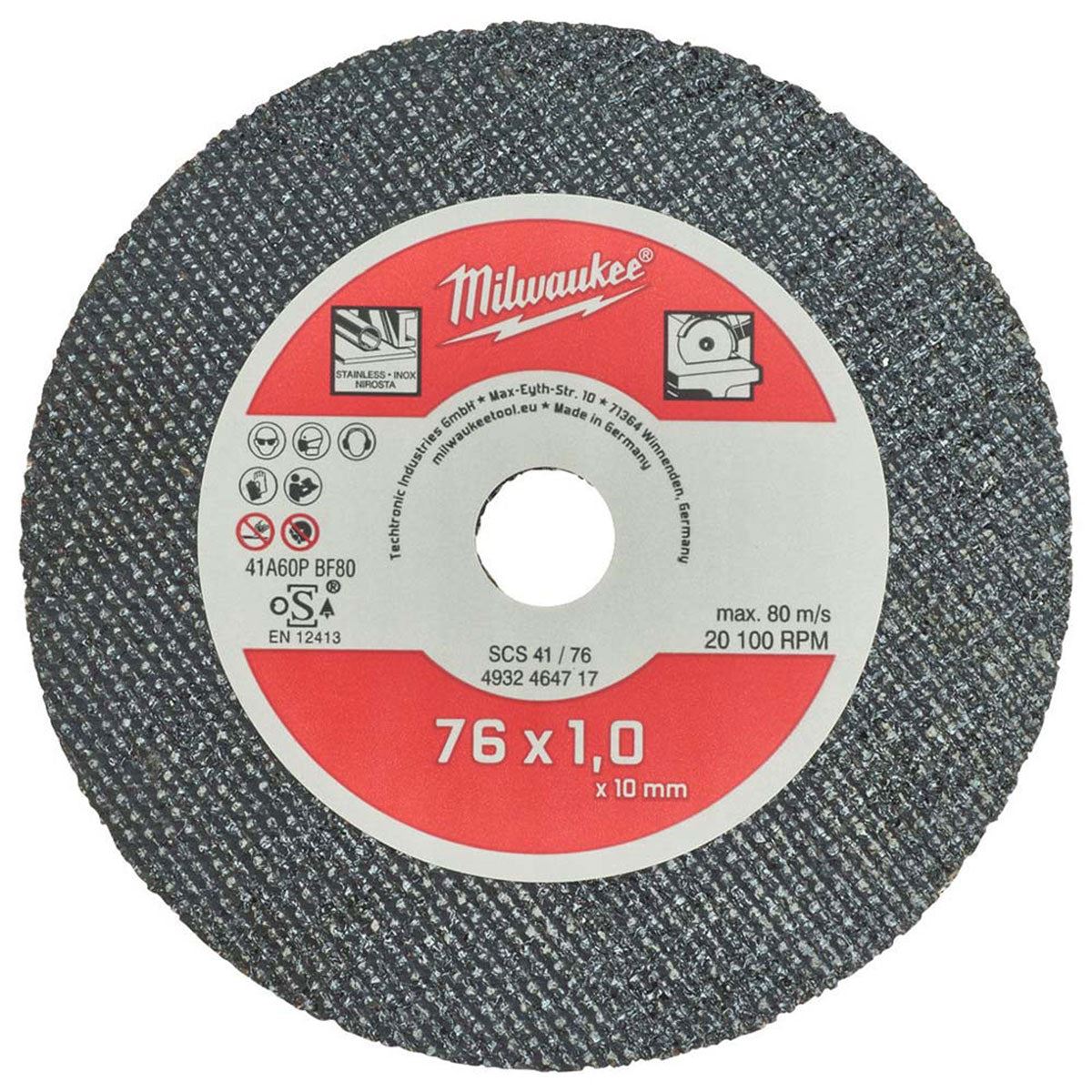 Milwaukee 76mm Metal Cutting Disc 4932464717 for M12FCOT-0 - Pack of 5