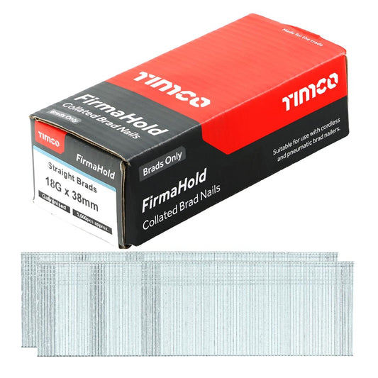 FirmaHold 38mm 18 Gauge 5000 Galvanised Straight Collated Brad Nails BG1838