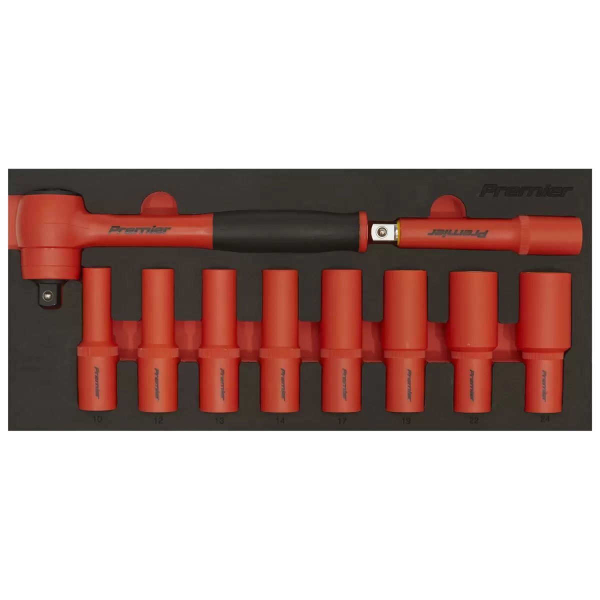 Sealey TBTE11 Insulated Socket Set with Tool Tray 1/2