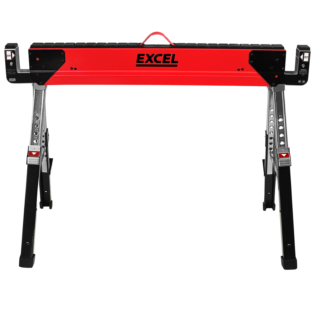 Excel Steel Sawhorse Adjustable Legs Twin Pack 1178Kg Capacity