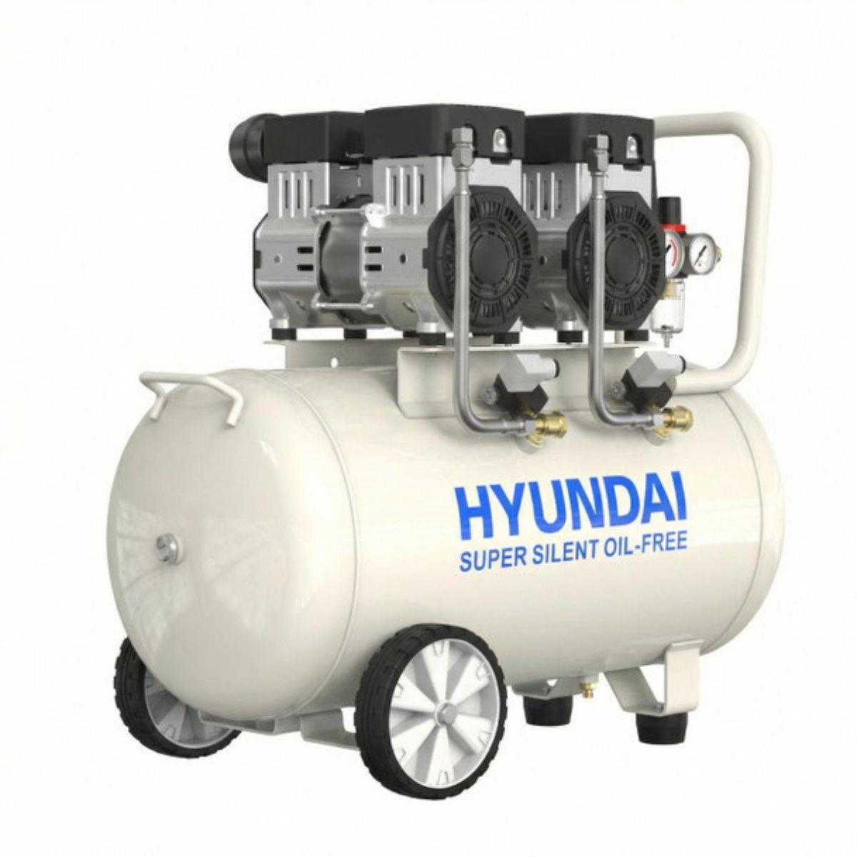 Hyundai HY27550X 50L Oil Free Low Noise Portable Electric Air Compressor 118psi 230V/1500W